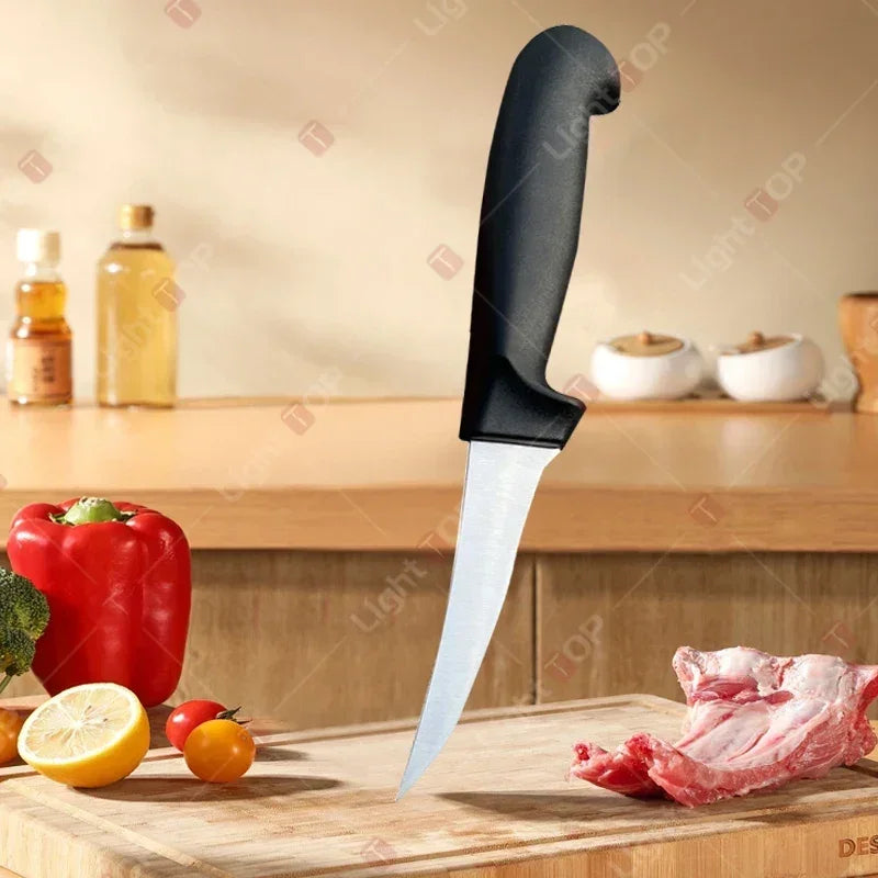 Professional Kitchen Knives Fillet Boning Knife for Fish Meat Cleaver Butcher Knife Stainless Steel Chef Knife with Cover