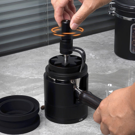 IKAPE Wdt Tool Espresso Rotary 51MM 51MM 58MM,Espresso Coffee Stirrer With Dosing Funnel&Stand Coffee Maker Accessories