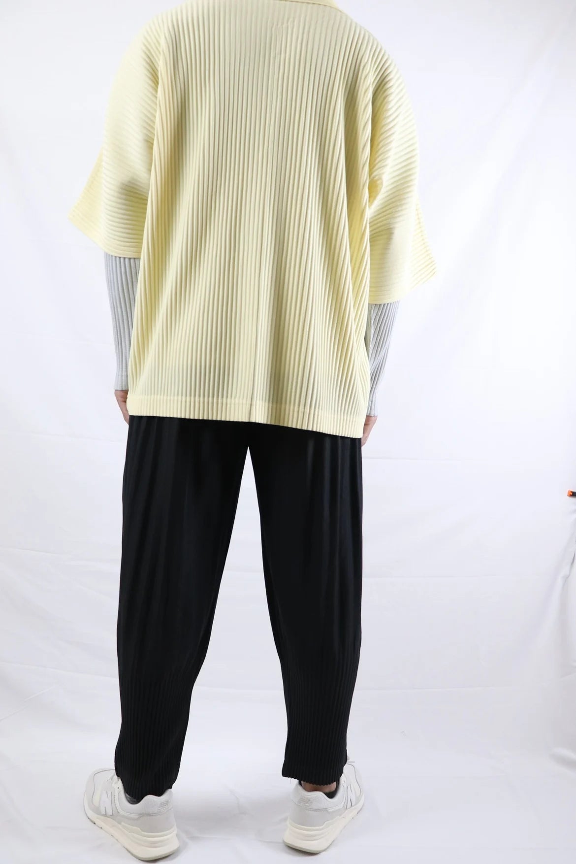 Pleats Pleated Original Short-sleeved Shirt Men's Short-sleeved Blouse 2024 Spring And Summer Loose Casual Jacket Solid Color