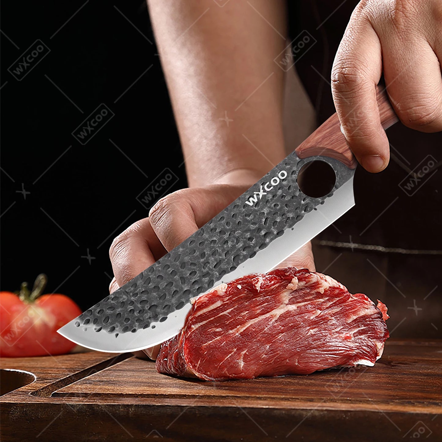 WXCOO Kitchen Knife Hand-Forged Boning Knife for Fish Meat Cutting Stainless Steel Barbecue Knife Houshold Cooking Accessories
