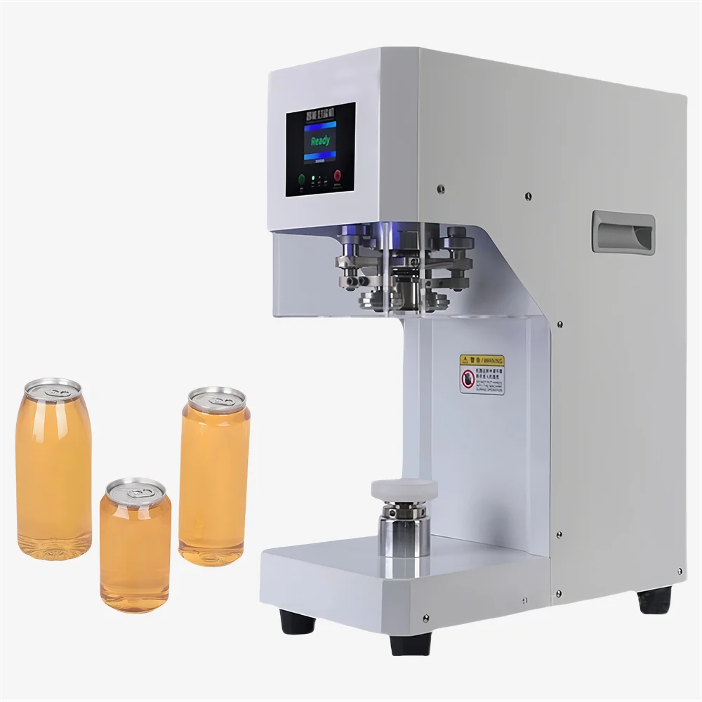 Intelligent Tin Can Sealing Machine Automatic Rotary 55mm PET Bottle Can Seamer Beer Can Sealer For Food Beverage