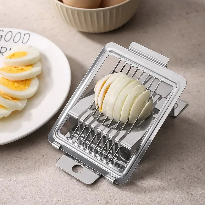 Stainless Steel Eggs Cutter Boilded Eggs Slicer Sectioner Cutter Mold Flower-Shape Luncheon Meat Cutter Home Kitchen Accessories