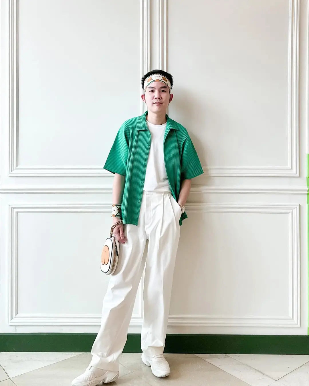 Pleats Pleated Original Short-sleeved Shirt Men's Short-sleeved Blouse 2024 Spring And Summer Loose Casual Jacket Solid Color