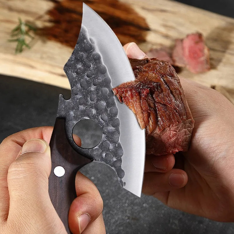 WXCOO Kitchen Knife Hand-Forged Boning Knife for Fish Meat Cutting Stainless Steel Barbecue Knife Houshold Cooking Accessories