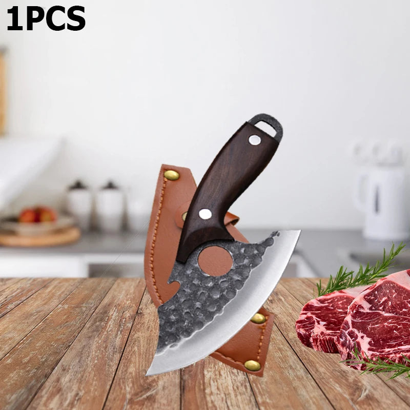 WXCOO Kitchen Knife Hand-Forged Boning Knife for Fish Meat Cutting Stainless Steel Barbecue Knife Houshold Cooking Accessories