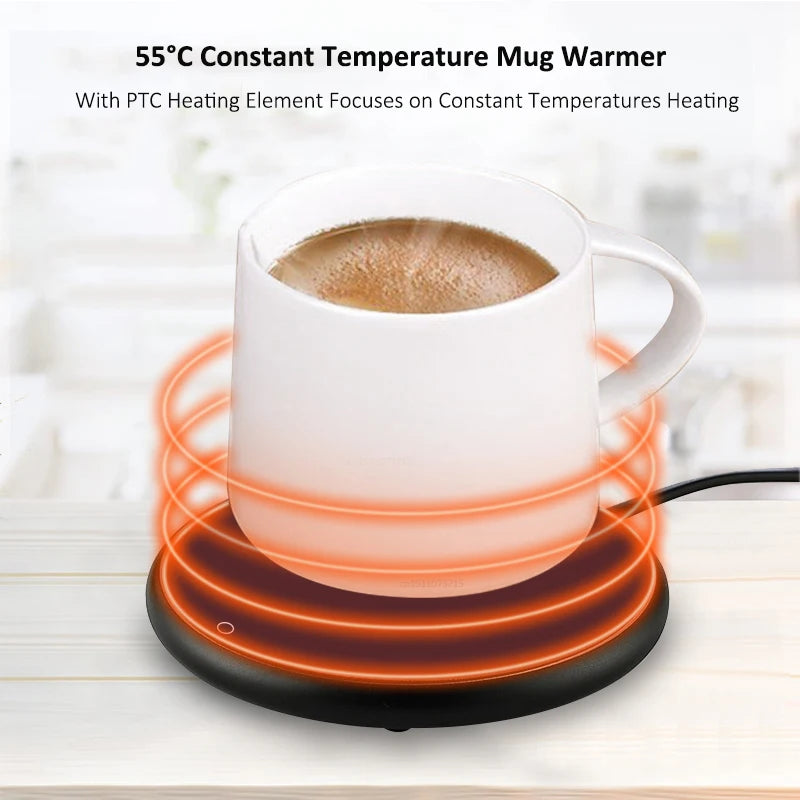 Mug Warmer USB Cup Heater Coffee Cup Heating Pad Electic Milk Tea Thermostatic Coasters Cup Warmer Mug Warmer for Office Home