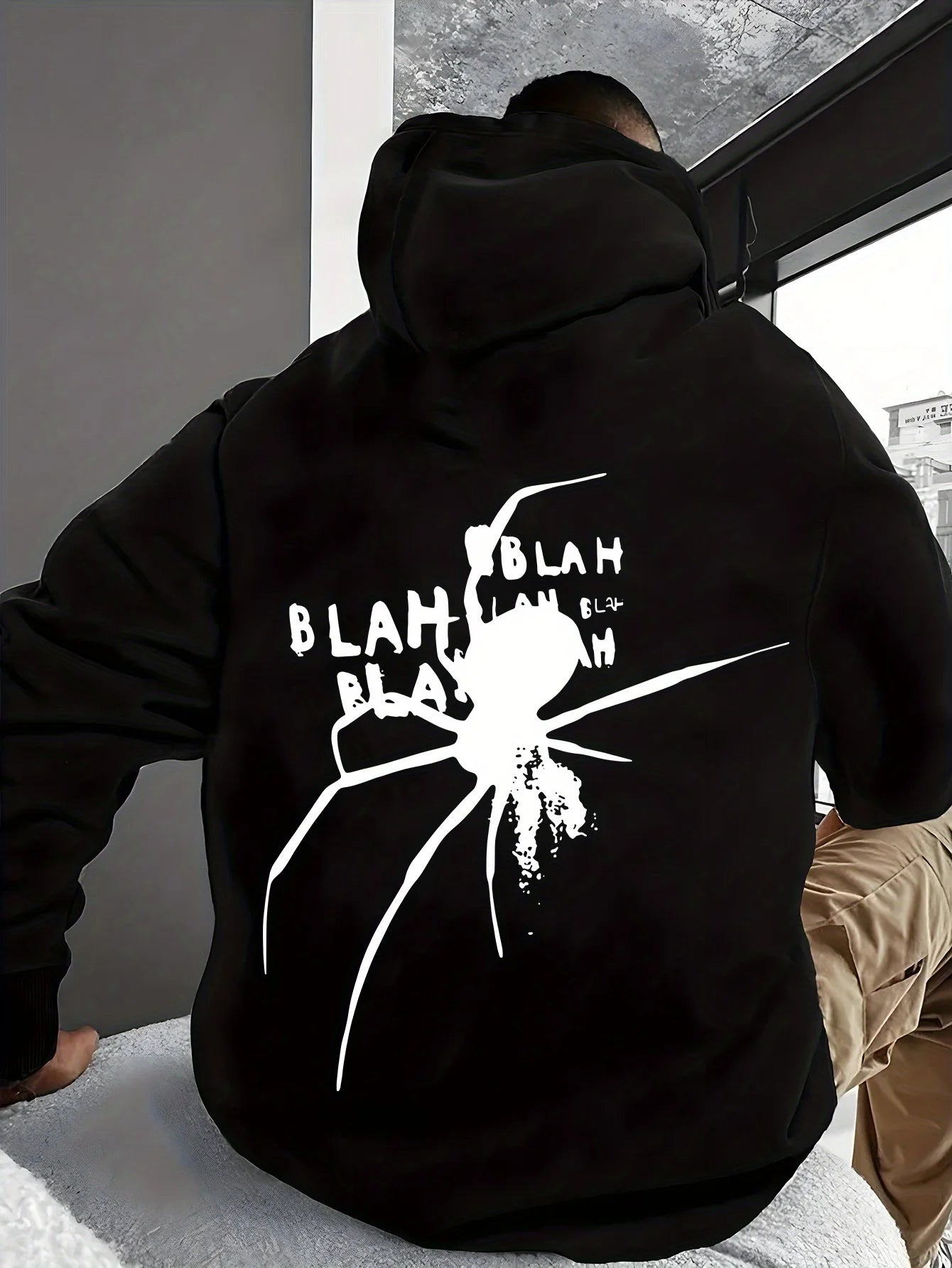 Weird Face Graphic Printing Autumn and Winter Pure Cotton Men's and Women's Hoodies Outdoor Street Sports Training Brand Trendy
