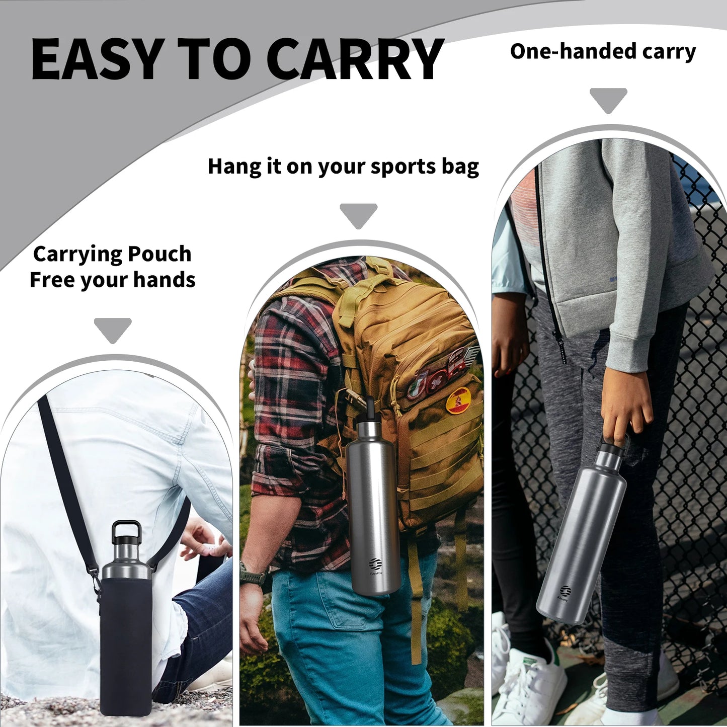 FEIJIAN 1750ml Large-capacity thermos cup Stainless Steel Thermos Bottle with Portable cloth bag