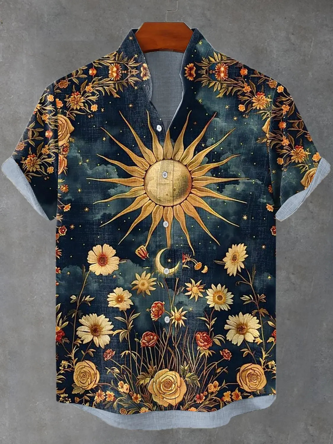 2025 Vintage African Style Men's Retro Ethnic Tribal Short Sleeve Shirt Tops Fashion Casual Vacation Streetwear Men's Shirt
