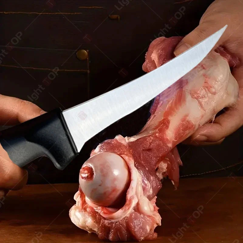 Professional Kitchen Knives Fillet Boning Knife for Fish Meat Cleaver Butcher Knife Stainless Steel Chef Knife with Cover
