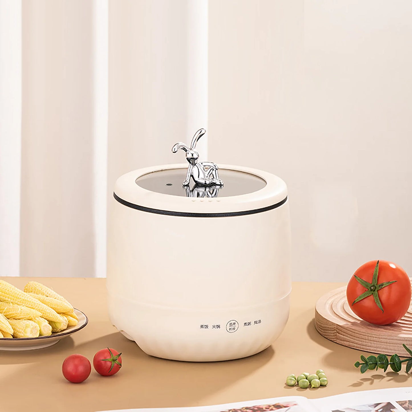Mini Rice Cooker 1.8L Non Stick Smart Electric Rice Cooker for Grain Soup Porridge Stews