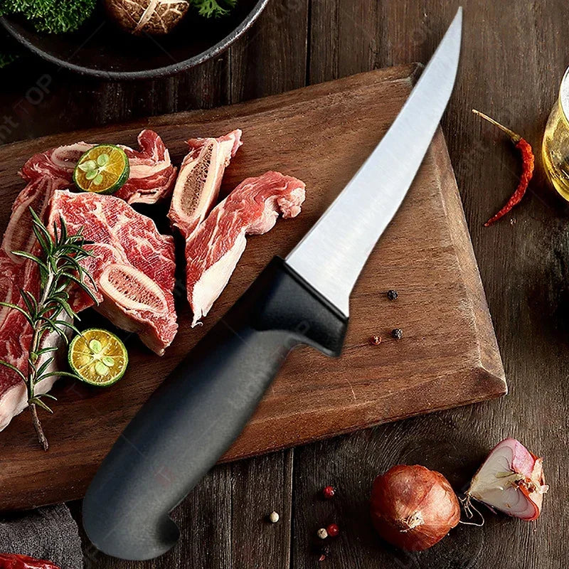 Professional Kitchen Knives Fillet Boning Knife for Fish Meat Cleaver Butcher Knife Stainless Steel Chef Knife with Cover