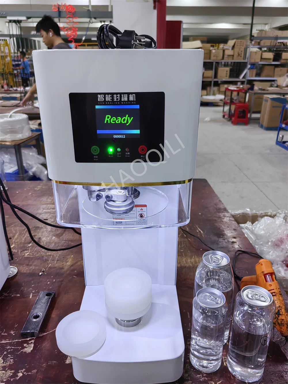 Intelligent Tin Can Sealing Machine Automatic Rotary 55mm PET Bottle Can Seamer Beer Can Sealer For Food Beverage