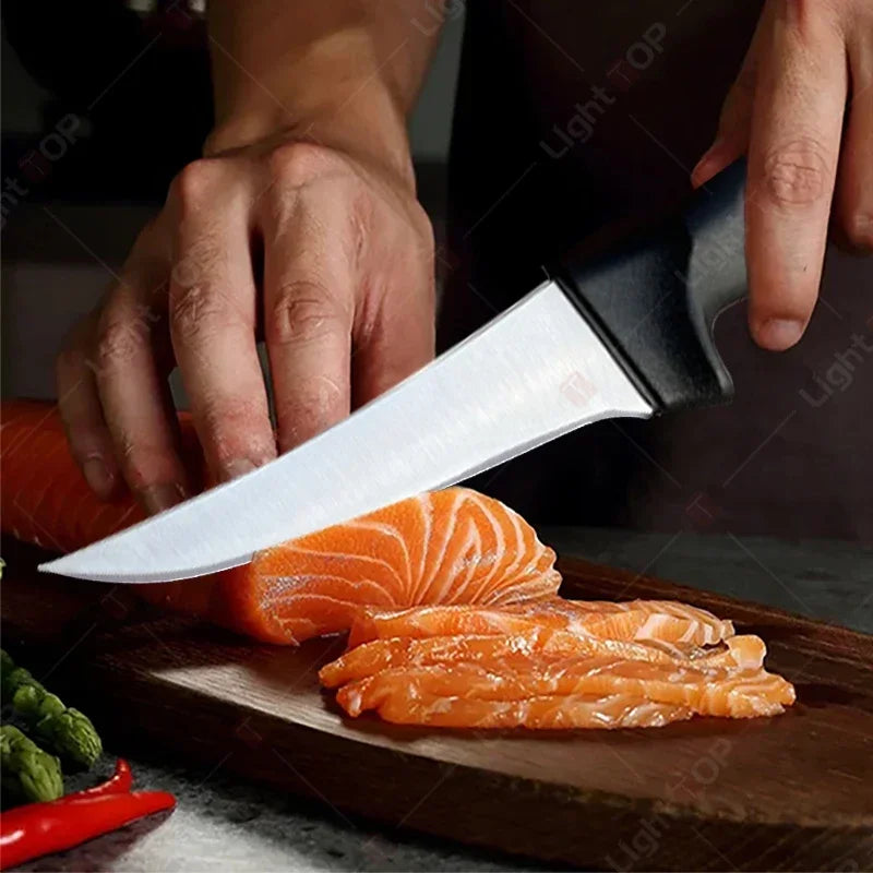 Professional Kitchen Knives Fillet Boning Knife for Fish Meat Cleaver Butcher Knife Stainless Steel Chef Knife with Cover