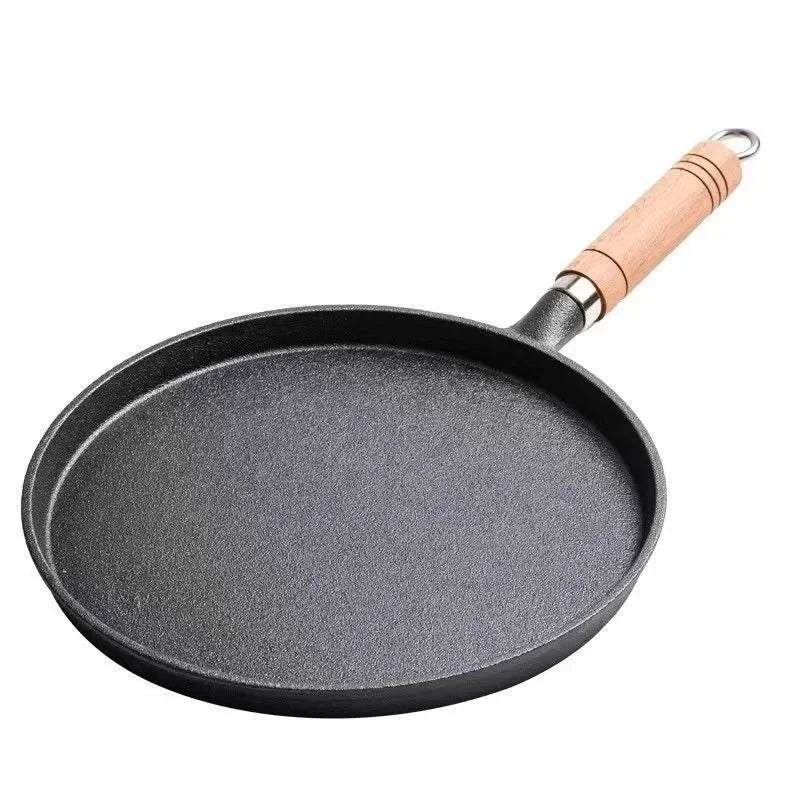 20/23/26cm Cast Iron Flat Pan, Household Uncoated Pancake Pan, Hand-held Pancake, Non-stick Pancake, Kitchen Baking Tool