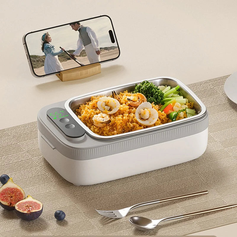Constant Temperature Electric Lunch Box 14000mAh 1L Large Capacity Electric Lunch Box 304 Stainless Steel Insulation Lunch Box