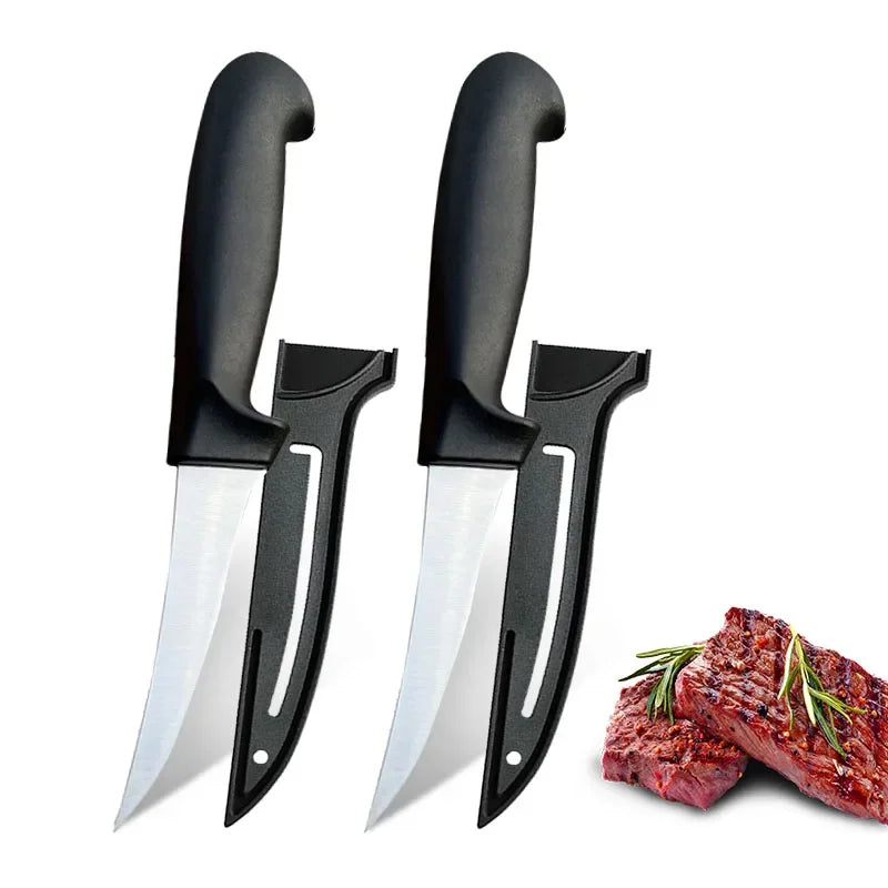 Professional Kitchen Knives Fillet Boning Knife for Fish Meat Cleaver Butcher Knife Stainless Steel Chef Knife with Cover