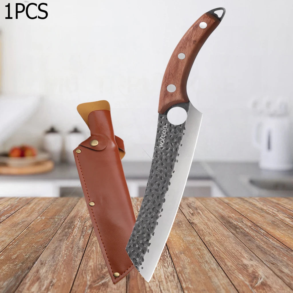 WXCOO Kitchen Knife Hand-Forged Boning Knife for Fish Meat Cutting Stainless Steel Barbecue Knife Houshold Cooking Accessories