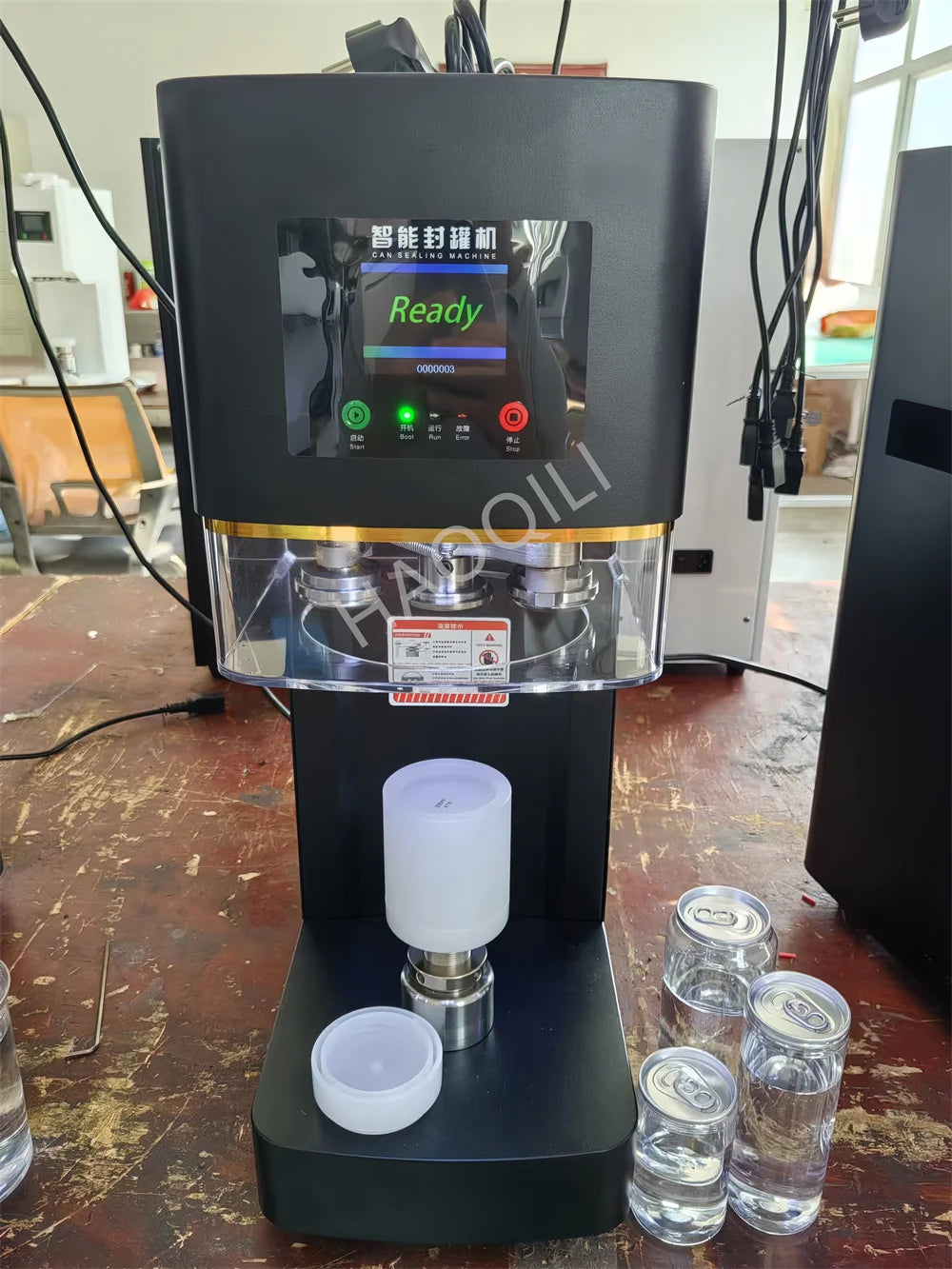 Intelligent Tin Can Sealing Machine Automatic Rotary 55mm PET Bottle Can Seamer Beer Can Sealer For Food Beverage