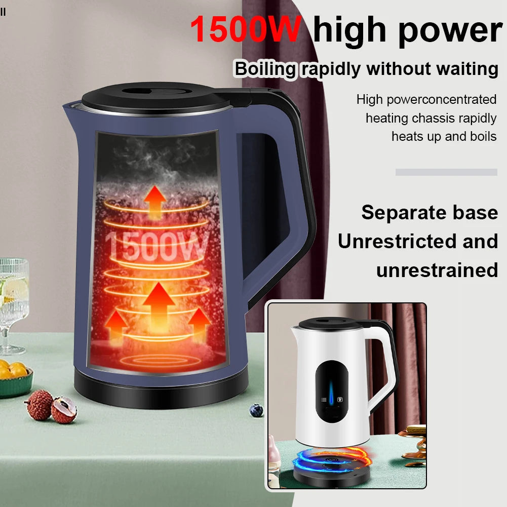 2.2L 1500W Water Boiler Stainless Steel Fast Boil Electric Kettle Hot Multifunctional Boil Water Pot For Home Making Tea Coffee
