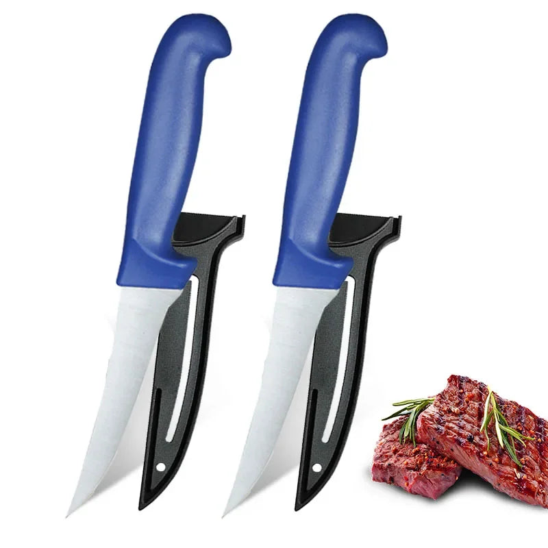 Professional Kitchen Knives Fillet Boning Knife for Fish Meat Cleaver Butcher Knife Stainless Steel Chef Knife with Cover