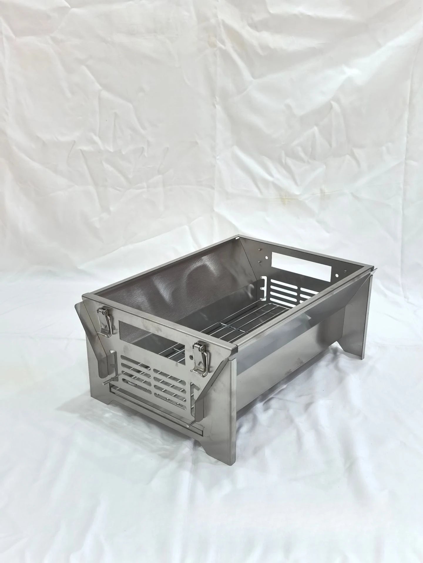Portable Charcoal BBQ Grill Detachable Flip Outdoor Rotating Barbecue Rack
