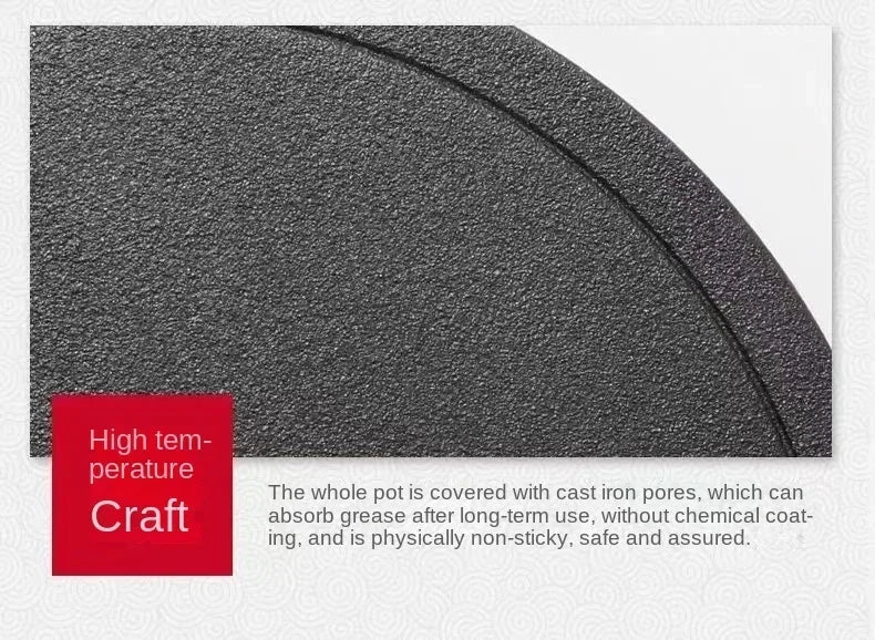 20/23/26cm Cast Iron Flat Pan, Household Uncoated Pancake Pan, Hand-held Pancake, Non-stick Pancake, Kitchen Baking Tool