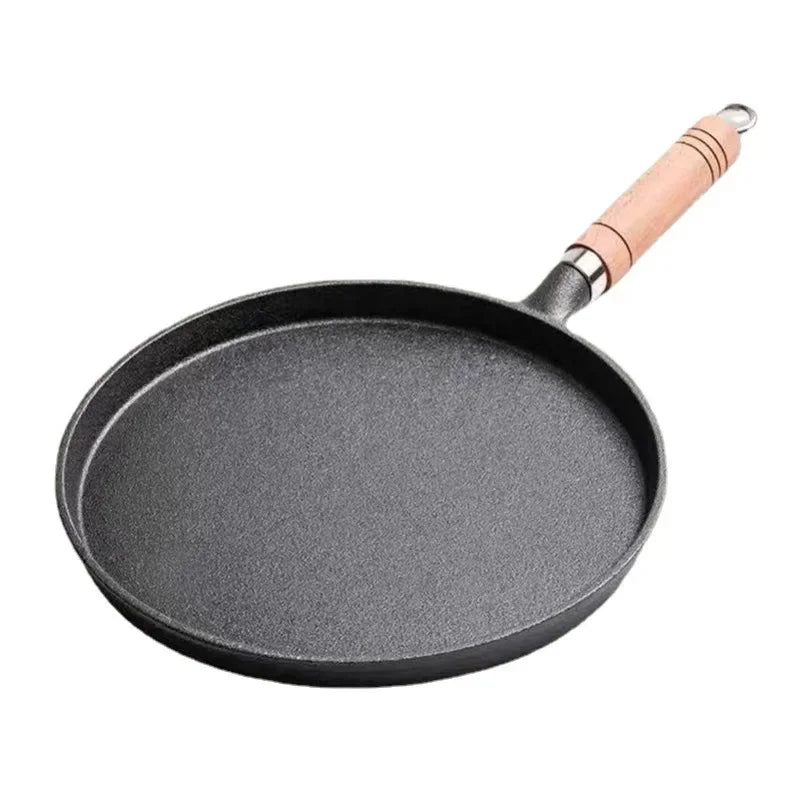 20/23/26cm Cast Iron Flat Pan, Household Uncoated Pancake Pan, Hand-held Pancake, Non-stick Pancake, Kitchen Baking Tool