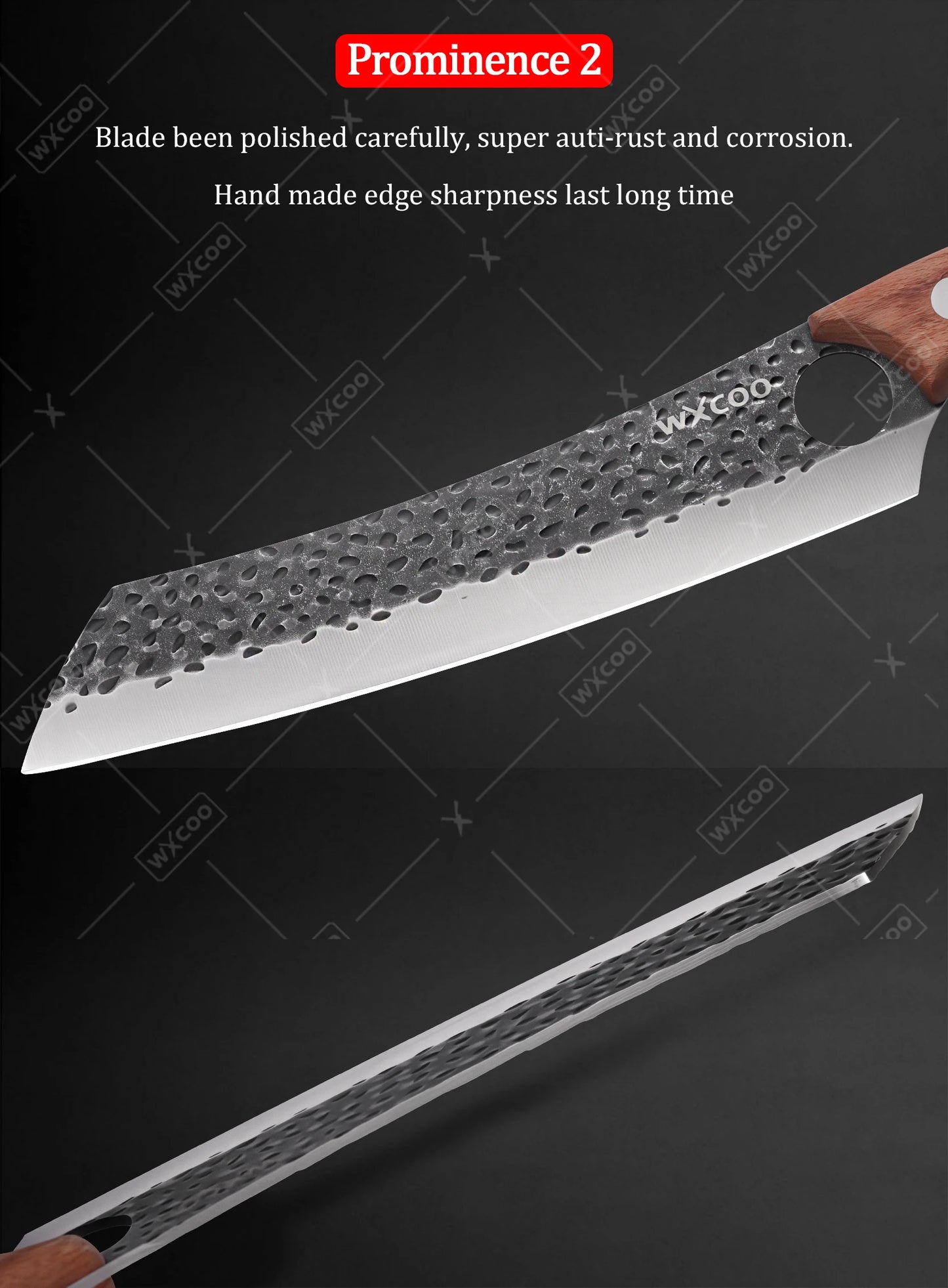 WXCOO Kitchen Knife Hand-Forged Boning Knife for Fish Meat Cutting Stainless Steel Barbecue Knife Houshold Cooking Accessories